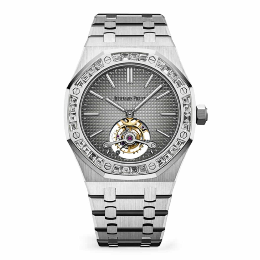 AP-Extra-Diamond-Plat-Replica1 Audemars Piguet Royal Oak Tourbillon Extra-Thin 26510PT.OO.1220PT.01 Platinum Diamond Extra Plat - Image 1
