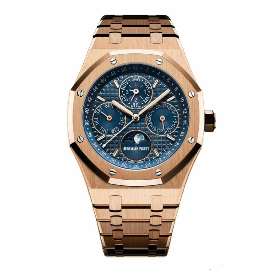AP-Rose-Gold-Blue-Dial-Replica Audemars Piguet Royal Oak Chronograph 26240OR.OO.1320OR.01 Rose Gold Blue Dial - Image 1