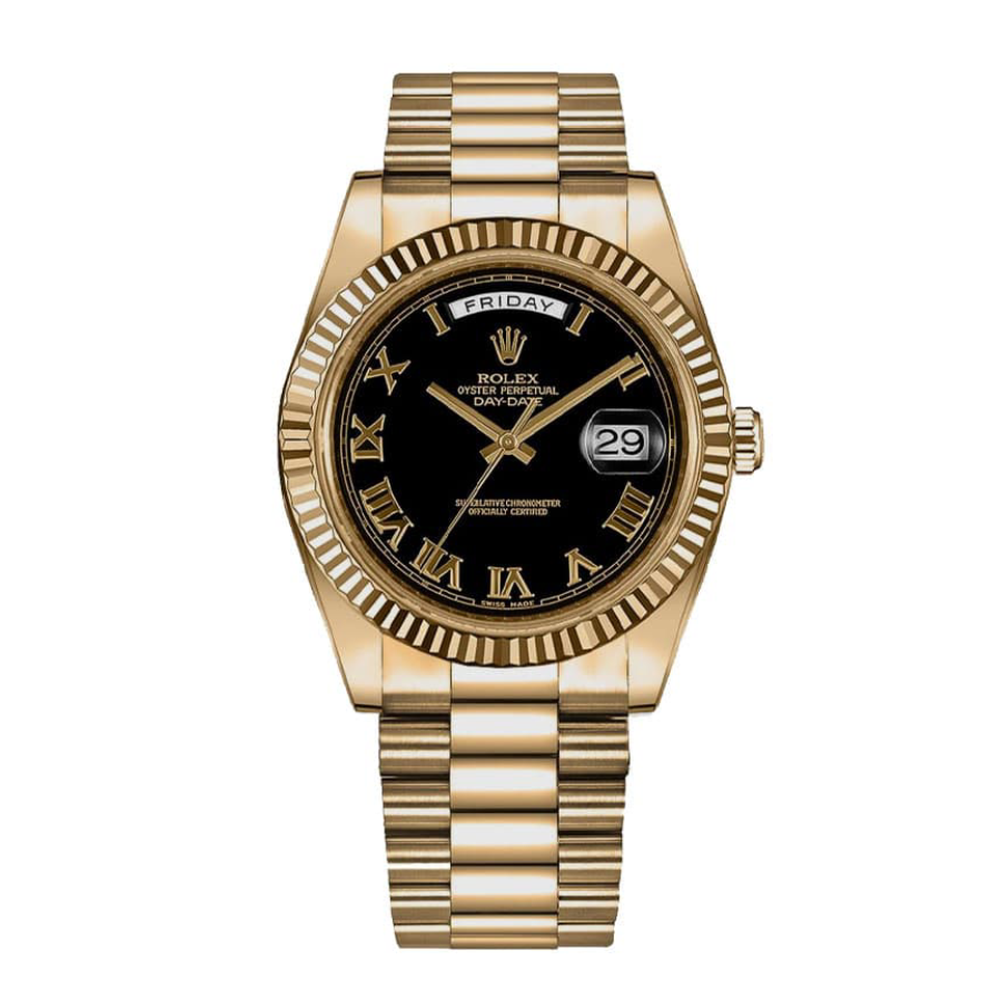 Rolex-Day-Date-Collection-Black-Replica Rolex Day-Date 228235 Black Everose Gold - Image 1