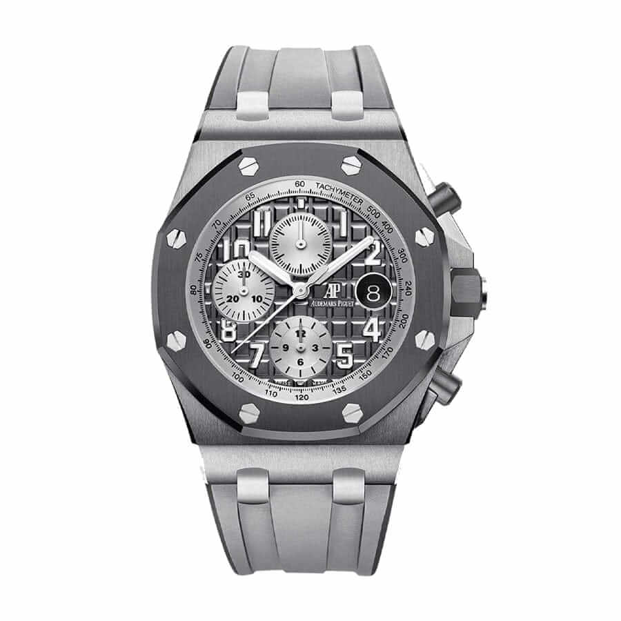 audemars-piguet-royal-oak-offshore-masato-2647oio-oo-aoo6ca-01-replica AP Royal Oak Offshore 26195ST Masato Titanium Grey Rubber - Image 1