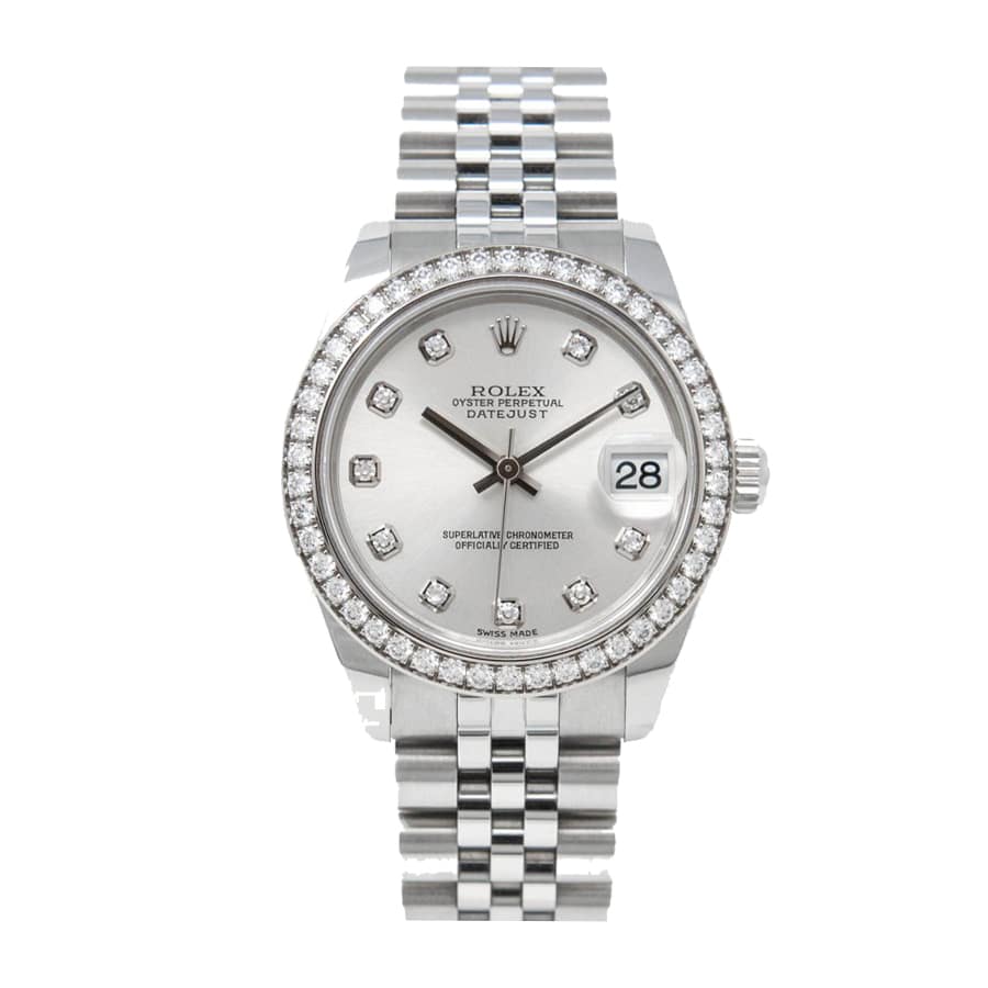 rolex-datejust-178384-white-gold-automatic-black-diamond-dial-replica Rolex Datejust 178384 White Gold Automatic Black & Diamond Dial Jubilee - Image 1