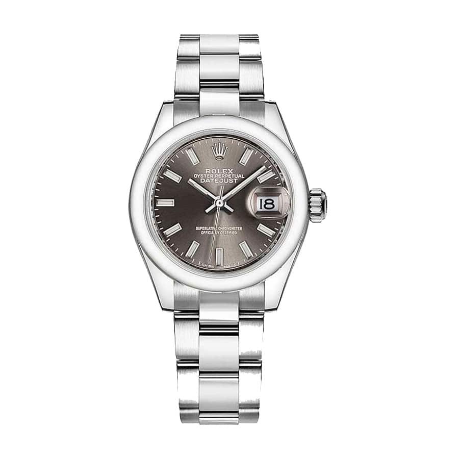 rolex-datejust-28mm-279160-steel-automatic-dark-grey-dial Rolex Lady-Datejust 279160 Dark Grey Dial - Image 1