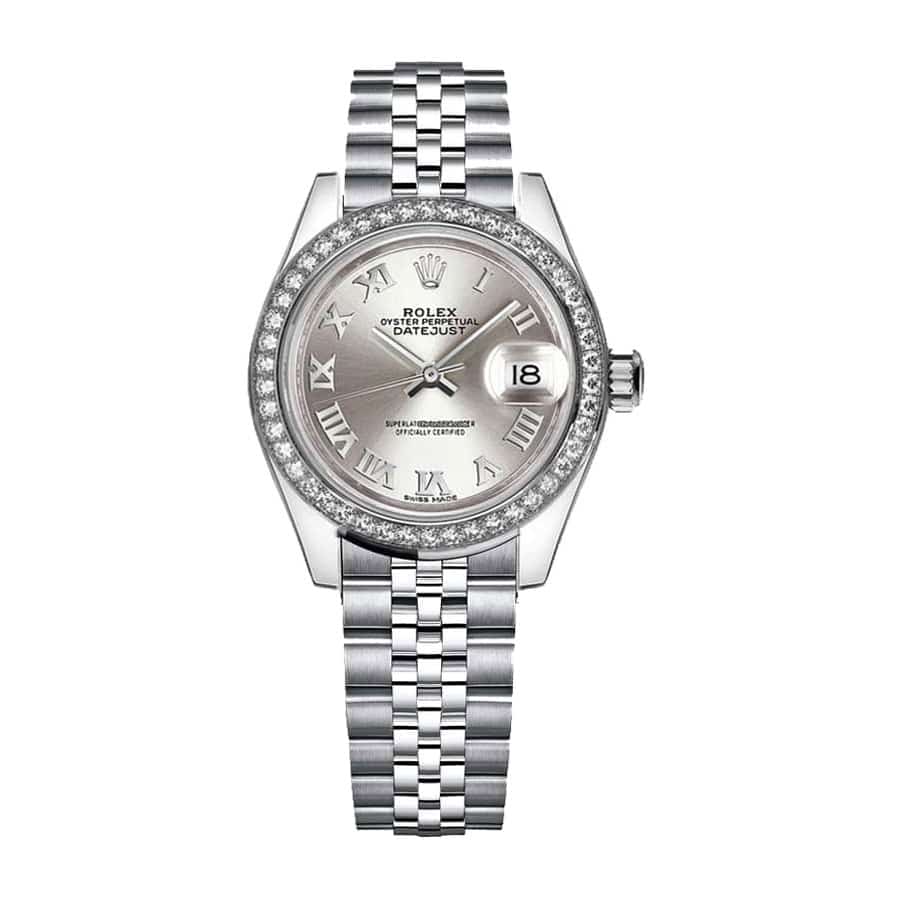 rolex-datejust-28mm-279166-platinum-automatic-grey-with-diamond-dial-jubilee-replica Rolex Datejust 279166 Platinum Diamond Dial - Image 1